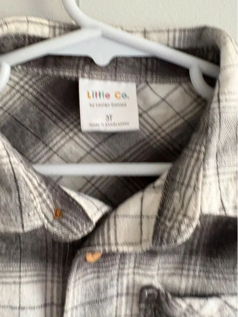 3T The Little Co Plaid Flannel Button Down Boys Shirt